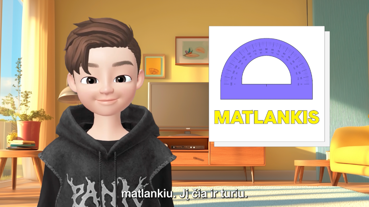 Matlankis. Matuojame kampus