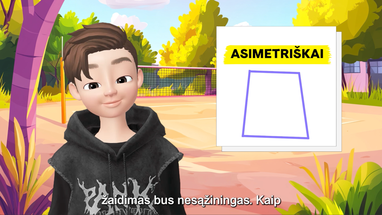 Simetrija. Tiesės atžvilgiu simetriškos figūros