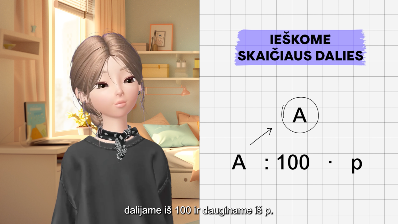 Ieškome skaičiaus dalies
